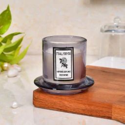 TAYHAA Silver Wax Handpoured Candle With Lid-42