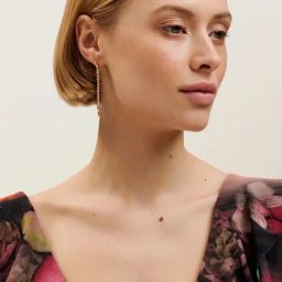 Ted Baker ISALIE: Crystal Baguette Slinky Drop Earrings-image-64