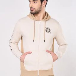 Urban Ranger By Pantaloons Pink Regular Fit Colour Block Hooded Sweatshirt-picture-23