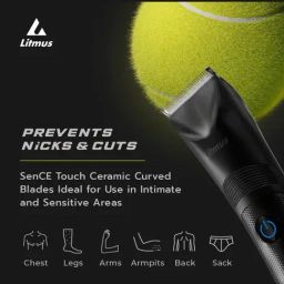 Litmus PLAY 03 Balls Trimmer with 100% Showerproof & C Type USB Fast Charging (Matte Black) image 3