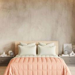 DDecor Light Orange & Cream 110 TC Cotton Double Reversible Quilt-image-23