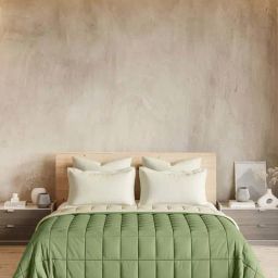 DDecor Green & Cream 110 TC Cotton Double Reversible Quilt-image-18