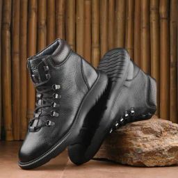 Hitz Luxure Men's Black Casual Boots-image-86