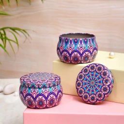 TAYHAA Multicolor Wax Colorful Candle Jar-37