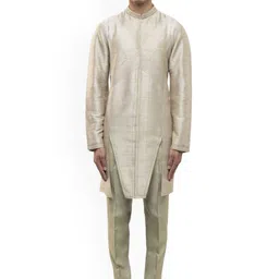 SDS By Kushal Shah Men Solid Regular Kurta with Trousers-image-52