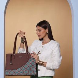 ZOUK Kolkata Nouveau Printed Tote Handbag-image-12