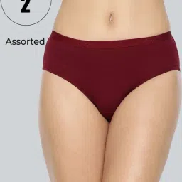 Lyra Assorted Color Cotton Hipster Panties - Pack Of 2-image-21