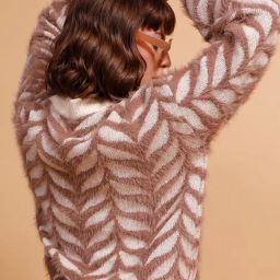 Vero Moda Brown & White Regular Fit Pullover-37