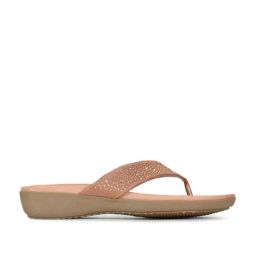 Bata Women's Peach Thong Wedges-image-15