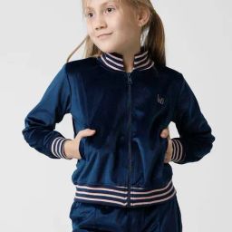 Kate & Oscar Kids Navy Cotton Embellished Full Sleeves Sweatshirt-image-41