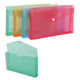 Infinity B6 Plastic Expanding Clear Cheque Folder Blue, INF-CF720 (Pack of 12)-24
