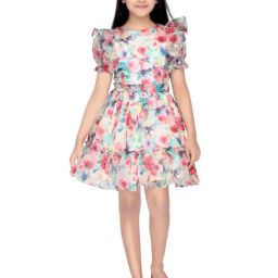 Tiny Girl Dark Pink Printed Dresses-picture-32
