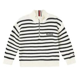 TOMMY HILFIGER Calico & Navy Stripes Striped Archive Fit Pullover-image-96