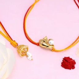 Giva 925 Sterling Silver Rose Gold Knot Of Respect Bhaiya Bhabhi Rakhis-picture-26