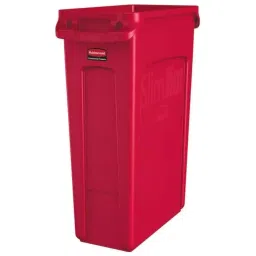 RUBBERMAID Slim Jim 23gal Red Polypropylene Waste Bin, 1956189-picture-23