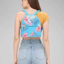Caprese Renee Fashion Backpack Medium Blue | Women's Stylish Backpack | The Kiara Collection-9