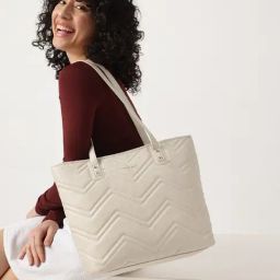 Fastrack CL7 Pumice Textured Large Laptop Tote Handbag-image-12