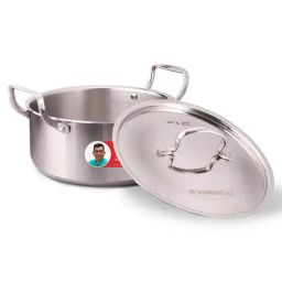 Wonderchef Stella Triply Stainless Steel Casserole with Lid - 22 cm, 3.5 litres-image-61