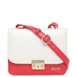 KLEIO Red Solid Medium Sling Handbag-16