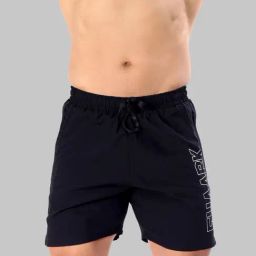 FUAARK Black Slim Fit Printed Sports Shorts-image-11