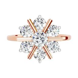 Sparkles Lab Grown Diamond 14k (585) Rose Gold Ring for Women-picture-11