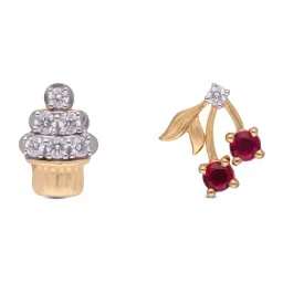 C. Krishniah Chetty Group Diamond 18k (750) Yellow Gold Earrings for Women-picture-7