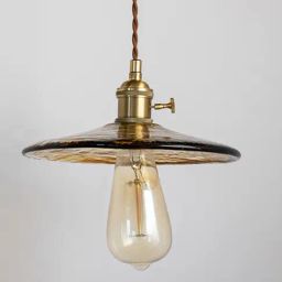 Whispering Homes Gold Florales Glass Hanging Light-image-35