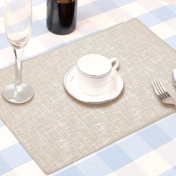 OBSESSIONS Set Of 6 Beige Textured Table Mats-picture-17