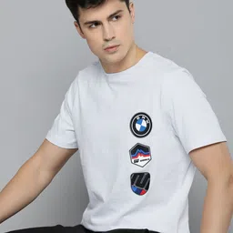 PUMA Motorsport Logo Printed BMW Garage Pure Cotton T-shirt-image-64