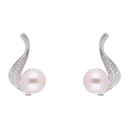 C. Krishniah Chetty Group Diamond 18k (750) White Gold Earrings for Women-picture-22
