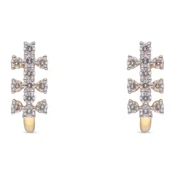 C. Krishniah Chetty Group Diamond 18k (750) Yellow Gold Earrings for Women-picture-8