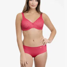 Ultimo Red Under Wired Non Padded Full Coverage Bra image 4