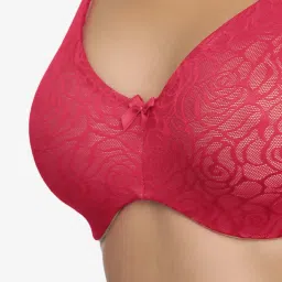 Ultimo Red Under Wired Non Padded Full Coverage Bra image 5