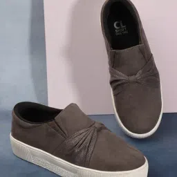 Carlton London Women's Grey Slip-On Shoes-picture-49