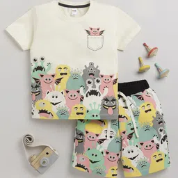 LITTLE NINJA Boys Printed T-shirt with Shorts-picture-35