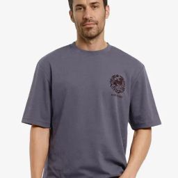 Rare Rabbit Grey Oversized Graphic T-Shirt-image-54