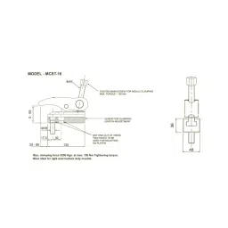 Toolfast MCST Red and Black Manual Mould Clamp With T-Nut MCST-16T-28 image 3