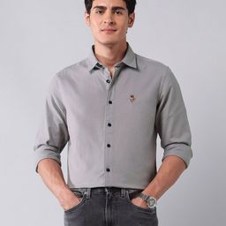 U.S. Polo Assn. Denim Co. Men Classic Fit Solid Spread Collar Cotton Casual Shirt-picture-37
