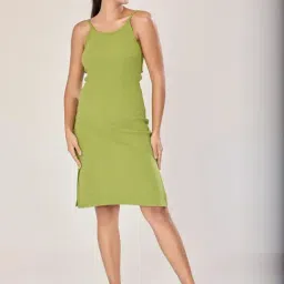 Urban Sundari Green Cotton Casual Fit Dress-picture-48
