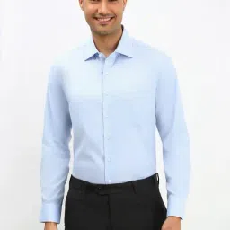Allen Solly Blue Slim Fit Texture Shirt-image-57