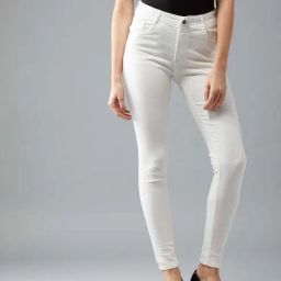 DOLCE CRUDO White Plain Jeans-picture-41