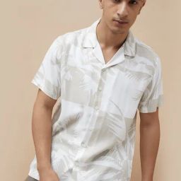 Fame Forever By Lifestyle White Smart Fit Printed Shirt-picture-42