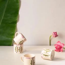 Gyamati Hand Painted Ceramic Coffee Mug - Set Of 2-0