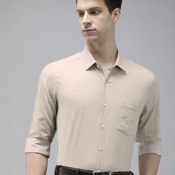 Arrow Manhattan Slim Fit Striped Pure Cotton Formal Shirt-picture-30