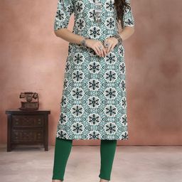 Anouk Rustic Women Floral Printed Round Neck Kurti-image-33