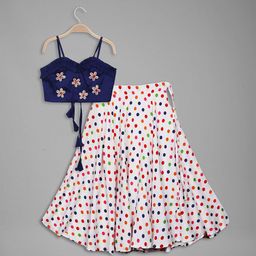 Anneca Girls Patchwork Ready to Wear Lehenga & Choli-picture-30