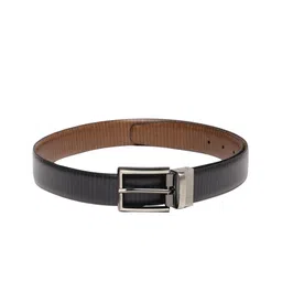 Peter England Men Brown Reversible Striped Formal Belt-picture-40