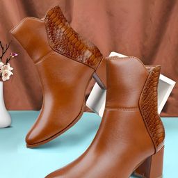 Bxxy PU Work High-Top Block Pumps-7