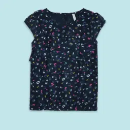 Pantaloons Junior Navy Cotton Printed Top-picture-42