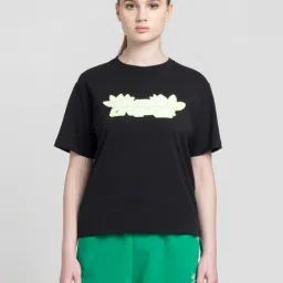 Adidas Originals Black Cotton Printed T-Shirt-image-96